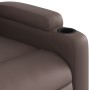 Sillón reclinable elevable eléctrico de cuero sintético marrón en Sillones | Comprar online en Foru.es