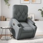 Sillón reclinable elevable eléctrico de cuero sintético gris en Sillones | Comprar online en Foru.es