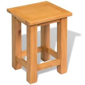 Mesa auxiliar de madera maciza de roble 27x24x37 cm de vidaXL, Mesas auxiliares - Ref: Foro24-244207, Precio: 35,56 €, Descue...