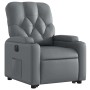 Sillón reclinable elevable eléctrico de cuero sintético gris en Sillones | Comprar online en Foru.es