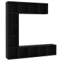 Mueble de TV y librería 3 piezas negro 180x30x180 cm de vidaXL, Librerías y estanterías - Ref: Foro24-278789, Precio: 185,95 ...
