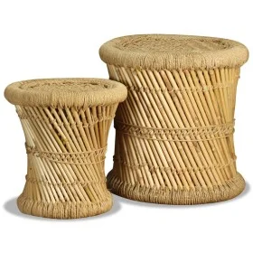 Taburetes de cocina 2 unidades bambú y yute de vidaXL, Taburetes y sillas plegables - Ref: Foro24-244221, Precio: 67,00 €, De...