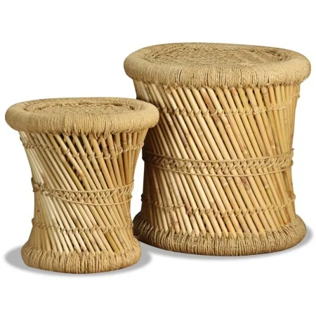Taburetes de cocina 2 unidades bambú y yute de vidaXL, Taburetes y sillas plegables - Ref: Foro24-244221, Precio: 67,00 €, De...