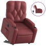 Sillón elevable eléctrico cuero artificial rojo tinto en Sillones | Comprar online en Foru.es
