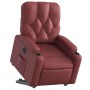 Sillón elevable eléctrico cuero artificial rojo tinto en Sillones | Comprar online en Foru.es