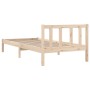 Estructura de cama madera maciza de pino 90x200 cm de vidaXL, Camas y somieres - Ref: Foro24-810067, Precio: 65,65 €, Descuen...