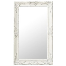 Espejo de pared estilo barroco blanco 50x80 cm de vidaXL, Espejos - Ref: Foro24-320320, Precio: 61,95 €, Descuento: %