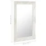 Espejo de pared estilo barroco blanco 50x80 cm de vidaXL, Espejos - Ref: Foro24-320320, Precio: 61,21 €, Descuento: %