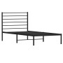 Estructura de cama con cabecero metal negro 80x200 cm de vidaXL, Camas y somieres - Ref: Foro24-352310, Precio: 66,14 €, Desc...