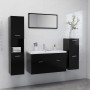 Juego de muebles de baño madera de ingeniería negro de vidaXL, Muebles de baño - Ref: Foro24-3070929, Precio: 195,98 €, Descu...