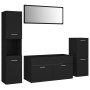 Juego de muebles de baño madera de ingeniería negro de vidaXL, Muebles de baño - Ref: Foro24-3070929, Precio: 195,98 €, Descu...
