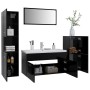 Juego de muebles de baño madera de ingeniería negro de vidaXL, Muebles de baño - Ref: Foro24-3070929, Precio: 195,98 €, Descu...