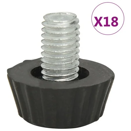 Patas de mueble regulables M8 18 unidades negro de vidaXL, Accesorios para muebles de jardín - Ref: Foro24-315594, Precio: 13...