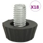 Patas de mueble regulables M8 18 unidades negro de vidaXL, Accesorios para muebles de jardín - Ref: Foro24-315594, Precio: 16...