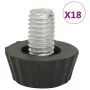 Patas de mueble regulables M8 18 unidades negro de vidaXL, Accesorios para muebles de jardín - Ref: Foro24-315594, Precio: 13...