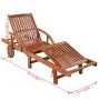 Tumbona de madera maciza de acacia de vidaXL, Tumbonas - Ref: Foro24-42592, Precio: 199,57 €, Descuento: %