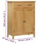 Mueble zapatero de madera maciza de roble 76x37x105 cm de vidaXL, Zapateros y organizadores de calzado - Ref: Foro24-247460, ...