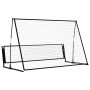 Portería de fútbol con reboteador 2 en 1 acero 202x104x120 cm de vidaXL, Porterías de fútbol - Ref: Foro24-93373, Precio: 88,...