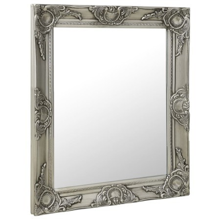 Espejo de pared estilo barroco plateado 50x60 cm de vidaXL, Espejos - Ref: Foro24-320318, Precio: 53,49 €, Descuento: %