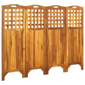 4-panel screen solid acacia wood 161x2x120 cm by vidaXL, Room dividers - Ref: Foro24-311879, Price: 125,94 €, Discount: %
