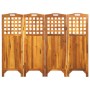 Biombo de 4 paneles madera maciza de acacia 161x2x120 cm de vidaXL, Divisores de ambientes - Ref: Foro24-311879, Precio: 128,...