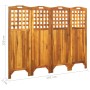 Biombo de 4 paneles madera maciza de acacia 161x2x120 cm de vidaXL, Divisores de ambientes - Ref: Foro24-311879, Precio: 128,...