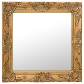 Espejo de pared estilo barroco dorado 50x50 cm de vidaXL, Espejos - Ref: Foro24-320313, Precio: 47,95 €, Descuento: %