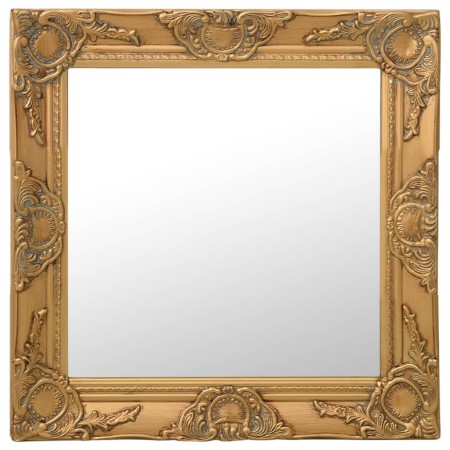 Espejo de pared estilo barroco dorado 50x50 cm de vidaXL, Espejos - Ref: Foro24-320313, Precio: 47,95 €, Descuento: %