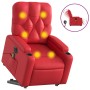 Sillón de majaje elevable eléctrico cuero artificial rojo en Sillones | Comprar online en Foru.es