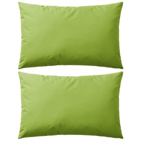 Cojines para exteriores 2 unidades 60x40 cm verde manzana de vidaXL, Cojines - Ref: Foro24-132292, Precio: 43,52 €, Descuento: %