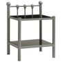 Mesita de noche metal y vidrio gris y negro 45x34,5x60,5 cm de vidaXL, Mesitas de noche - Ref: Foro24-325073, Precio: 26,57 €...