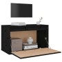 Armario de pared madera maciza de pino negro 60x30x35 cm de vidaXL, Estantes y estanterías - Ref: Foro24-813453, Precio: 54,6...