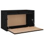 Armario de pared madera maciza de pino negro 60x30x35 cm de vidaXL, Estantes y estanterías - Ref: Foro24-813453, Precio: 54,6...