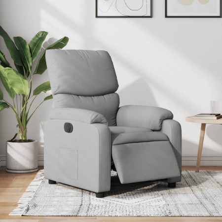 Sillón reclinable eléctrico tela gris claro en Sillones | Comprar online en Foru.es