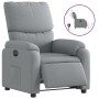 Sillón reclinable eléctrico tela gris claro en Sillones | Comprar online en Foru.es