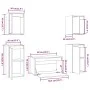 Muebles para TV 5 piezas madera maciza de pino negro de vidaXL, Muebles TV - Ref: Foro24-3100273, Precio: 191,25 €, Descuento: %