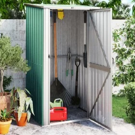 Cobertizo de jardín acero galvanizado verde 118,5x97x209,5 cm de vidaXL, Cobertizos - Ref: Foro24-150899, Precio: 158,62 €, D...