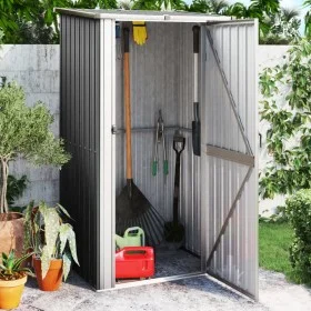 Cobertizo jardín acero galvanizado antracita 118,5x97x209,5 cm de vidaXL, Cobertizos - Ref: Foro24-150901, Precio: 166,04 €, ...