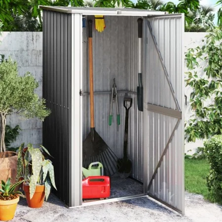 Cobertizo jardín acero galvanizado antracita 118,5x97x209,5 cm de vidaXL, Cobertizos - Ref: Foro24-150901, Precio: 166,04 €, ...
