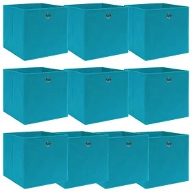 Cajas de almacenaje 10 uds tela azul celeste 32x32x32 cm de vidaXL, Cestas para almacenaje - Ref: Foro24-288375, Precio: 49,0...
