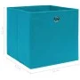 Cajas de almacenaje 10 uds tela azul celeste 32x32x32 cm de vidaXL, Cestas para almacenaje - Ref: Foro24-288375, Precio: 49,0...