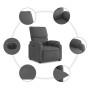 Sillón reclinable eléctrico de tela gris oscuro en Sillones | Comprar online en Foru.es