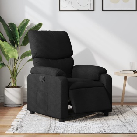 Sillón reclinable eléctrico de tela negro en Sillones | Comprar online en Foru.es