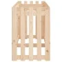 Arriate elevado jardín con valla madera maciza pino 200x50x70cm de vidaXL, Maceteros y jardineras - Ref: Foro24-832512, Preci...