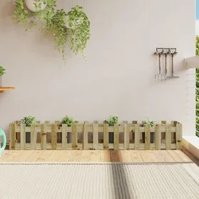 Raised garden bed fence impregnated pine wood 200x30x30cm by vidaXL, Pots and planters - Ref: Foro24-832506, Price: 44,93 €, ...