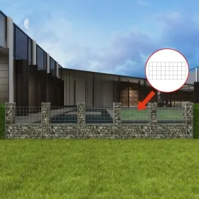 U-shaped basket galvanized gabion wall 570x20x100 cm by vidaXL, fence panels - Ref: Foro24-142547, Price: 143,39 €, Discount: %