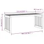Banco de jardín extensible madera maciza pino 212,5x40,5x45 cm de vidaXL, Bancos de jardín - Ref: Foro24-832525, Precio: 115,...