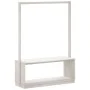 Perchero con zapatero madera maciza pino blanco 113x40x157,5 cm de vidaXL, Organizadores de vestidores y perchas de barra - R...