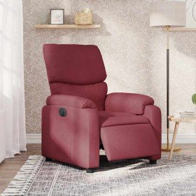 Sillón reclinable eléctrico tela rojo tinto en Sillones | Comprar online en Foru.es
