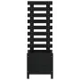 Jardinera con estantería madera maciza pino negro 39x39,5x114cm de vidaXL, Maceteros y jardineras - Ref: Foro24-832519, Preci...